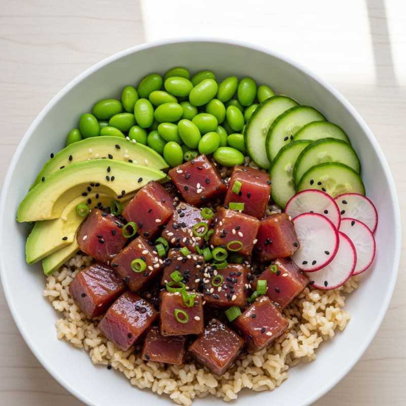 Ahi Tuna Hawaiian Poke Bowl