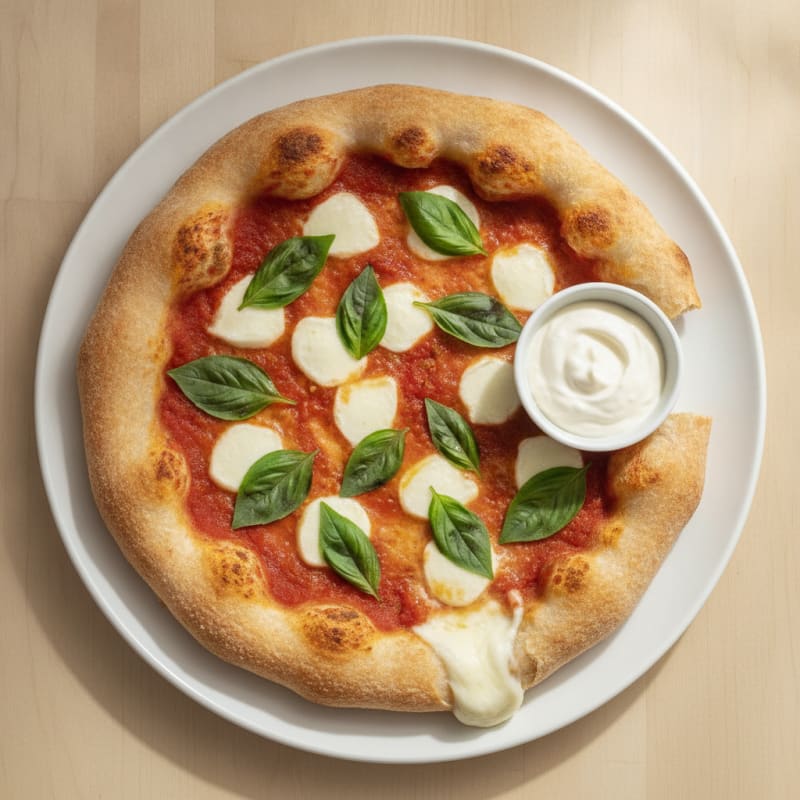 Margarita Pizza with Cheese-Stuffed Crust