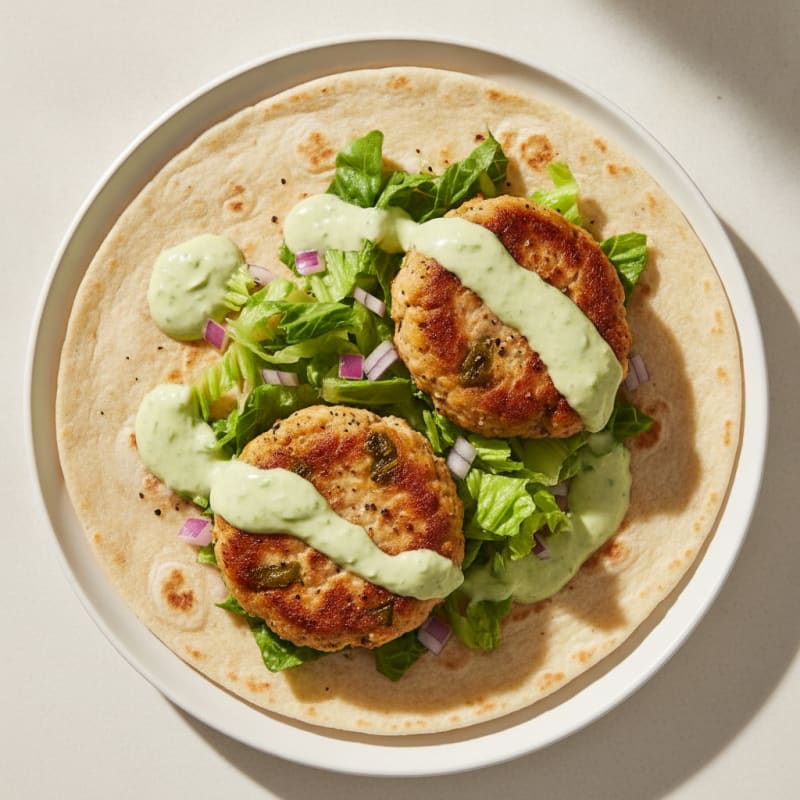 Hatch Chile Chicken Burger Wrap