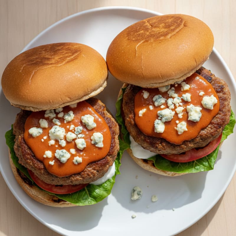 Buffalo Blue Cheese Burgers