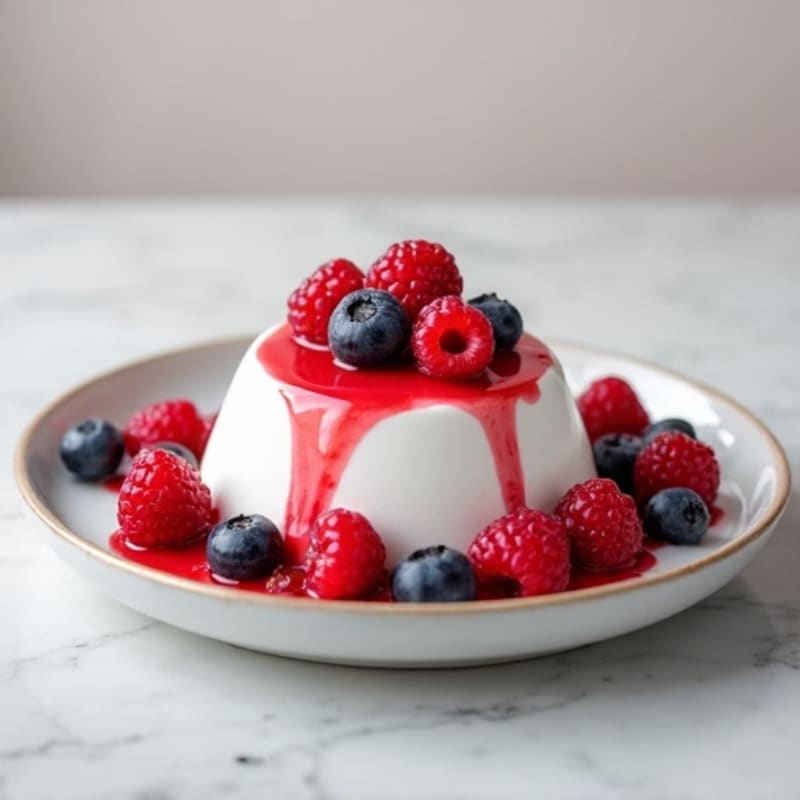 Greek Yogurt Protein Mousse with Mixed Berries