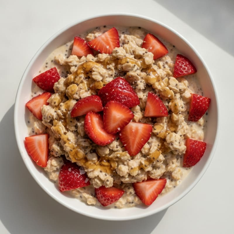 Strawberry Shortcake Overnight Oats