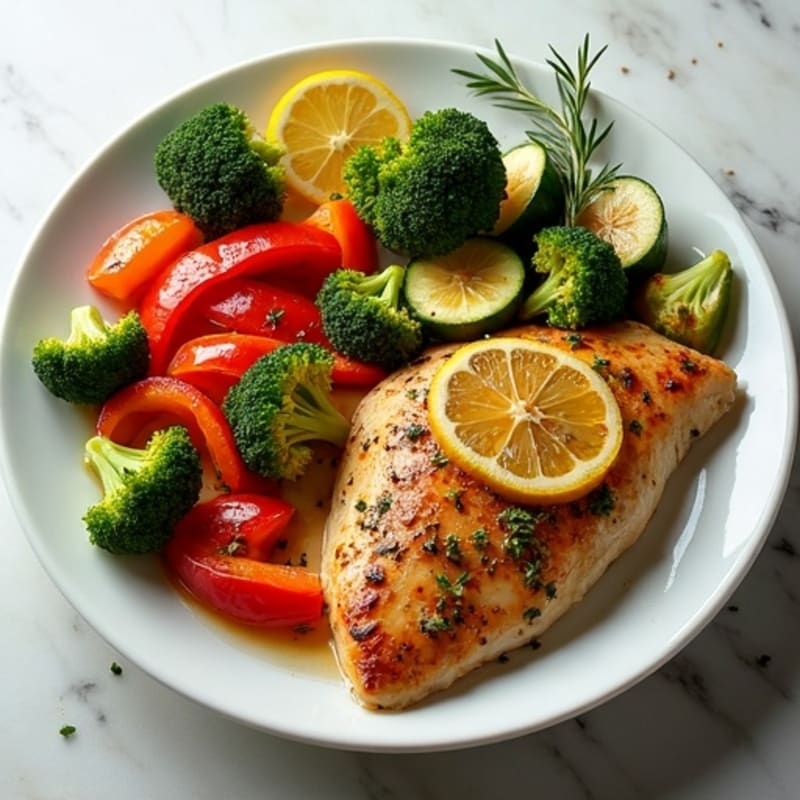 Sheet Pan Lemon-Herb Roasted Chicken with Crispy Vegetables