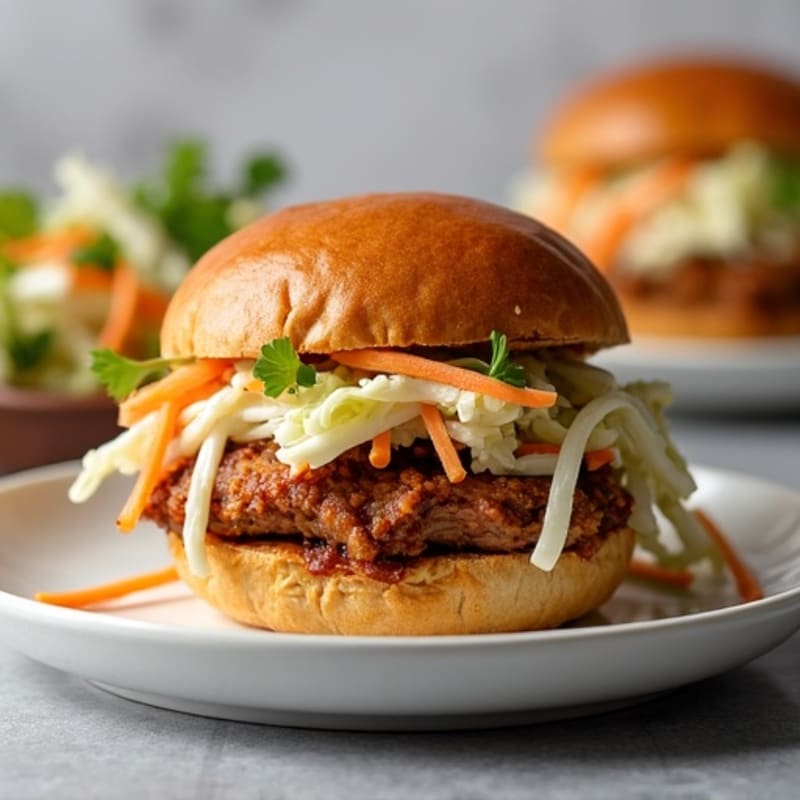 Tender Pulled Pork with Fresh Crunchy Slaw Sliders