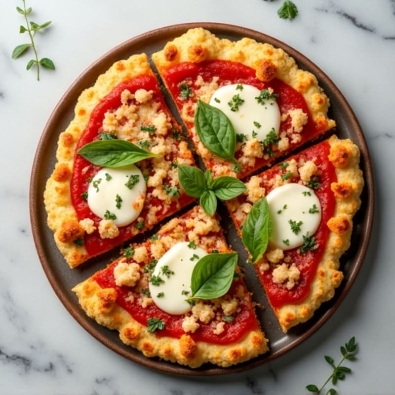 Crispy Cauliflower Crust Pizza with Fresh Herbs