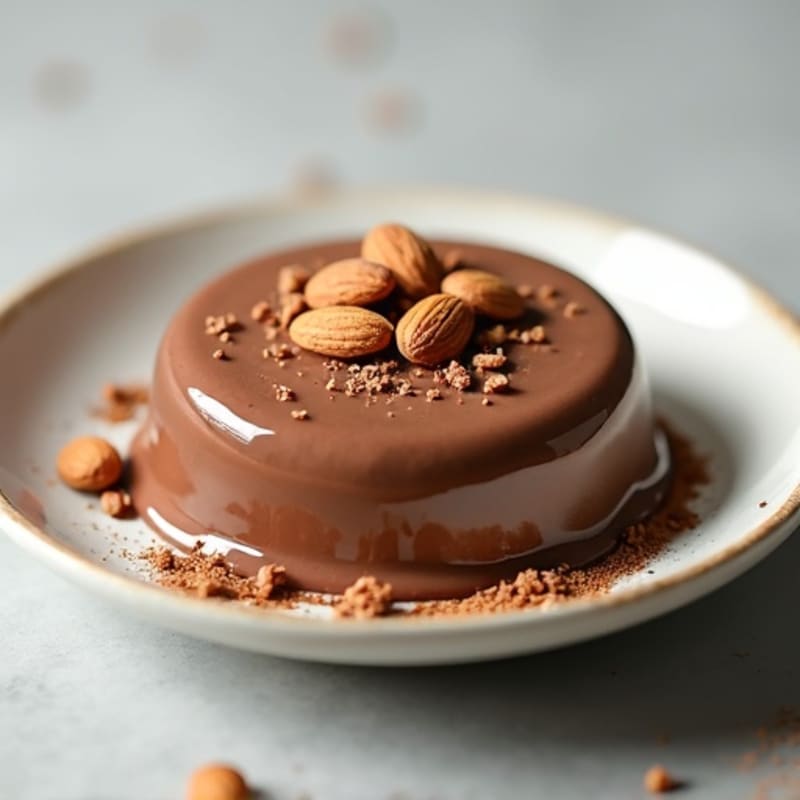 Silky Chocolate Protein Pudding with Almonds