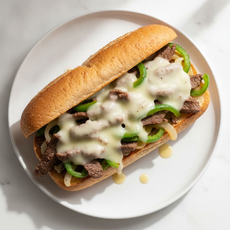 Classic Philly Cheesesteak Sandwich