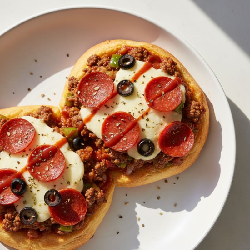 Turkey Pepperoni Beef Pizza Bowls