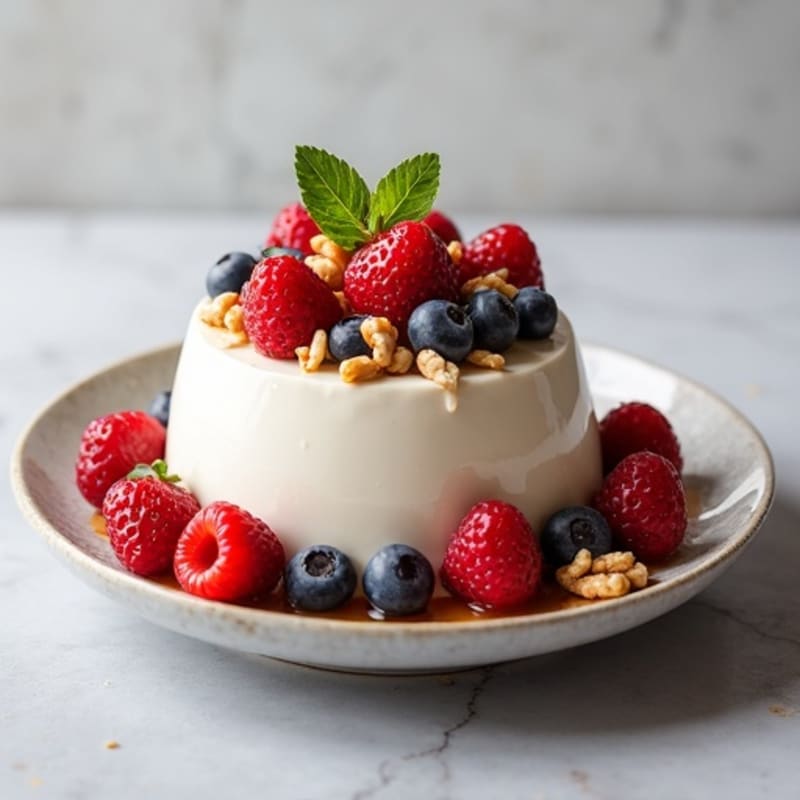 Silky Greek Yogurt Protein Mousse with Fresh Berries