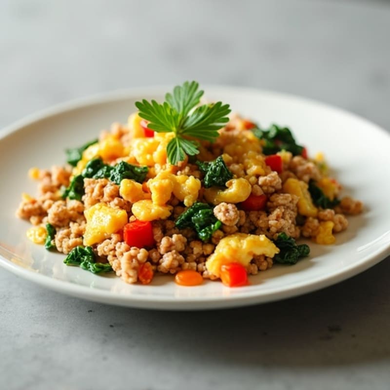 Savory Ground Turkey and Egg Scramble