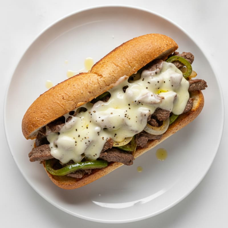 Classic Philly Cheesesteak Sandwich