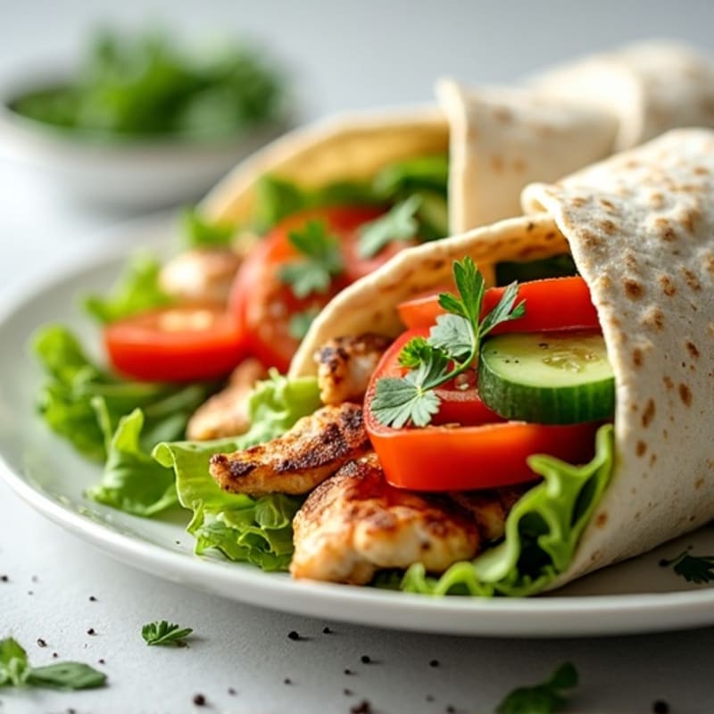 Herb-Grilled Chicken and Crunchy Veggie Wrap