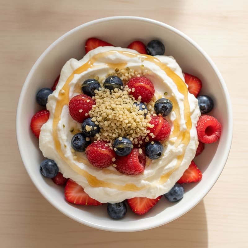 Silky Greek Yogurt Protein Parfait with Berries