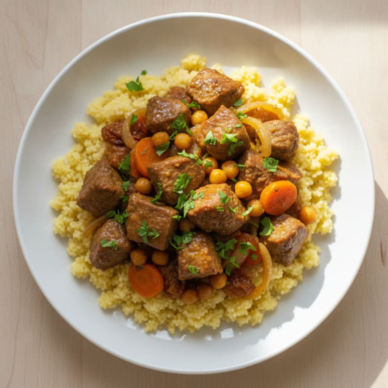Spiced Moroccan Lamb Tagine with Couscous