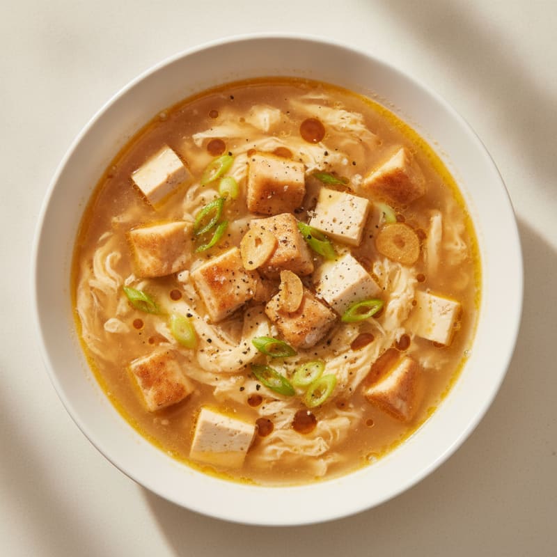 Chicken and Tofu Egg Drop Soup