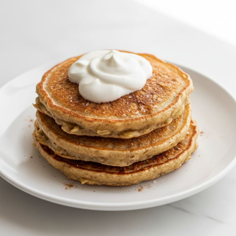 Fluffy Coconut Oil Banana Oat Pancakes