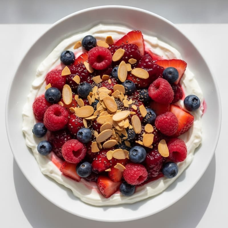 Creamy Greek Yogurt Protein Parfait with Mixed Berries
