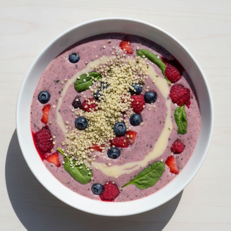 Silky Tofu and Berry Protein Smoothie Bowl