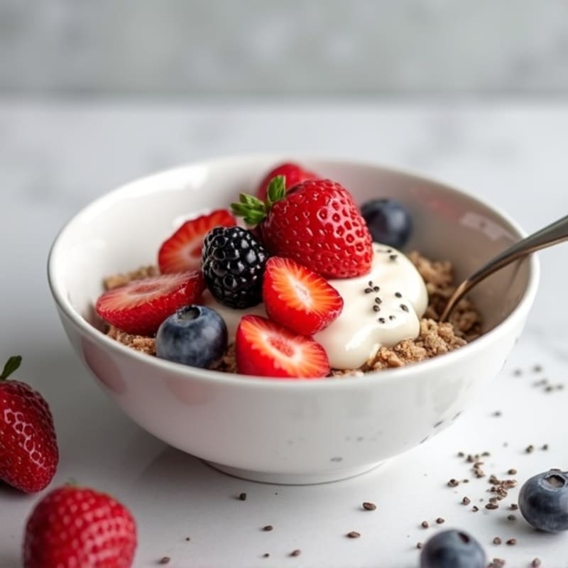 Vanilla-Berry Protein Overnight Oats