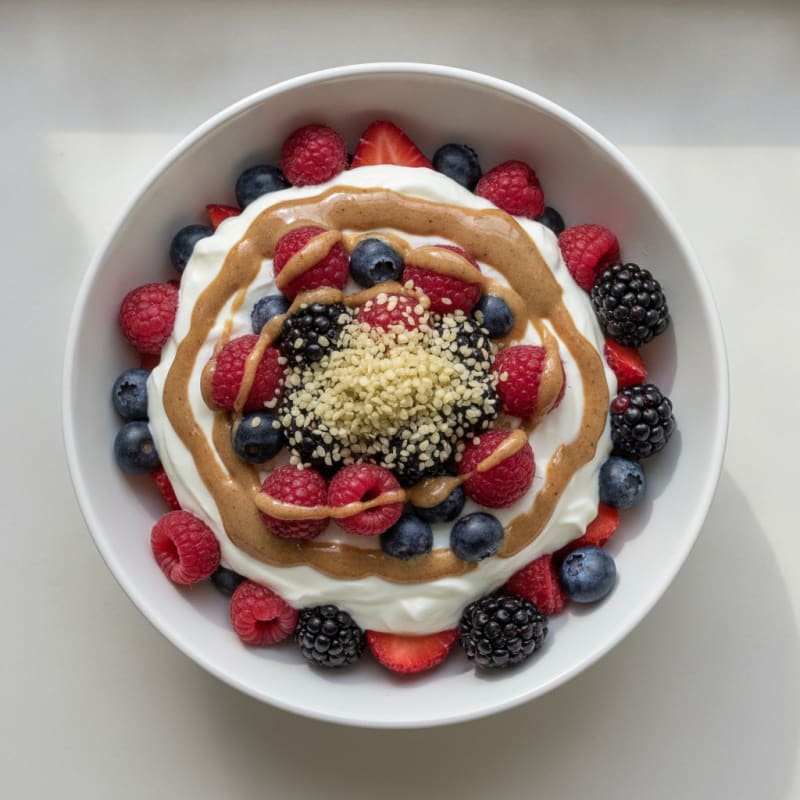 Creamy Greek Yogurt Protein Parfait with Mixed Berries