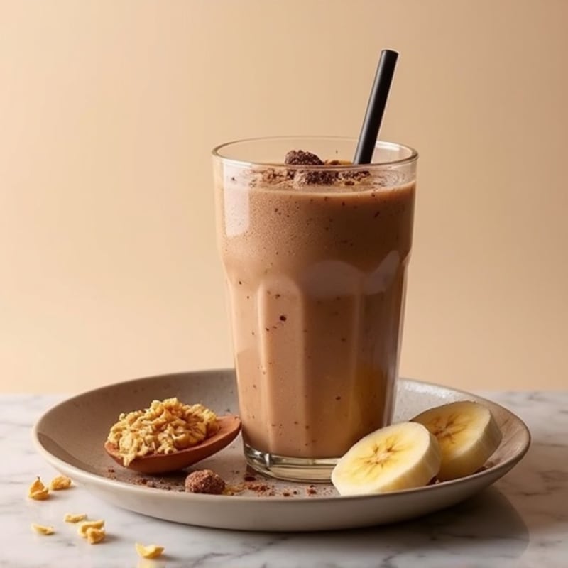 Creamy High Protein Chocolate Peanut Butter Smoothie