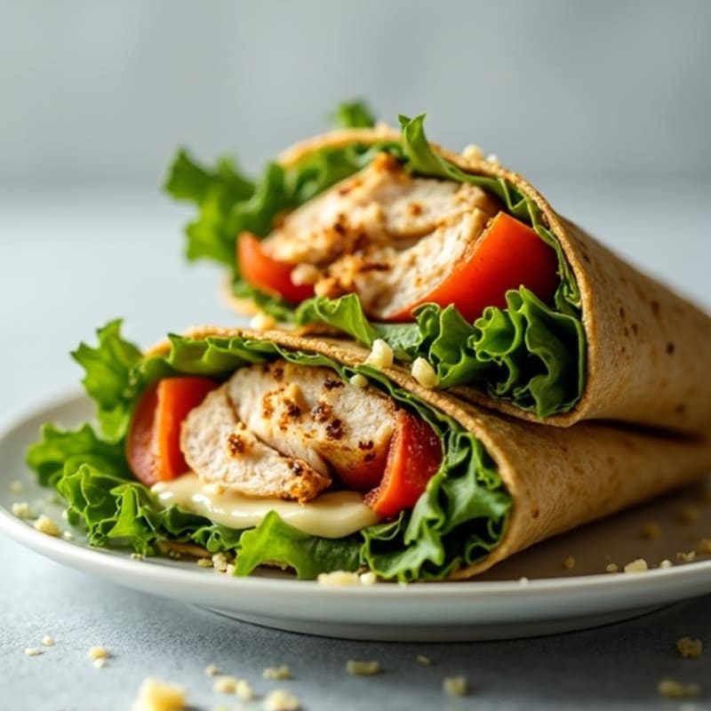 Grilled Chicken Caesar Wrap with Fresh Romaine
