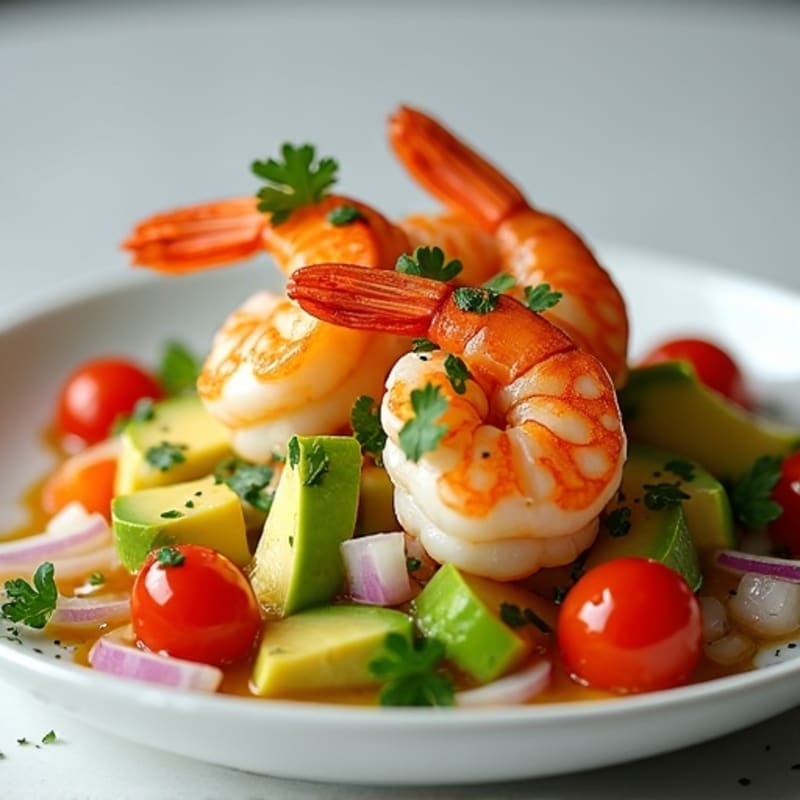 Citrus-Marinated Shrimp and Fresh Avocado Ceviche