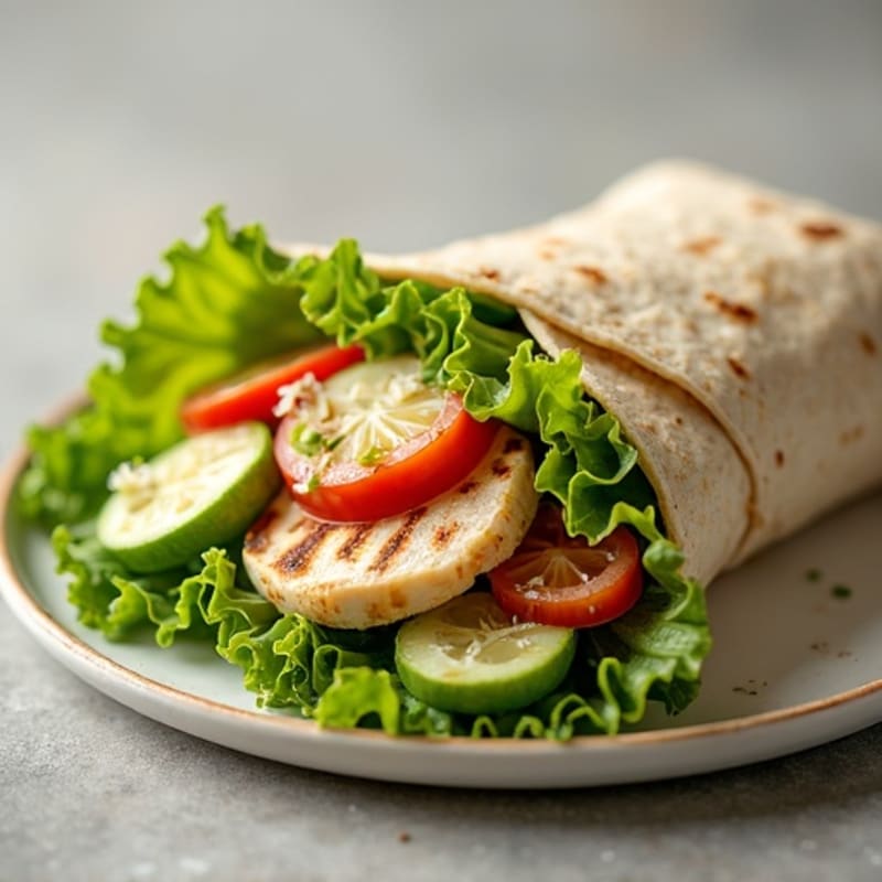 Grilled Chicken Creamy Caesar Crisp Romaine Wrap