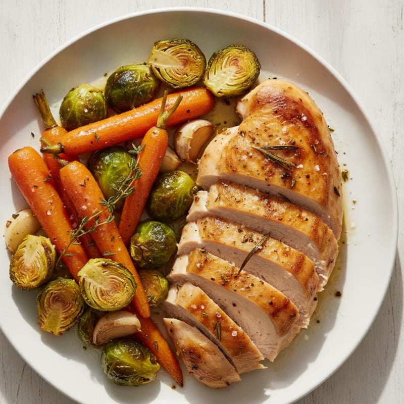 Herb-Roasted Chicken with Crispy Root Vegetables