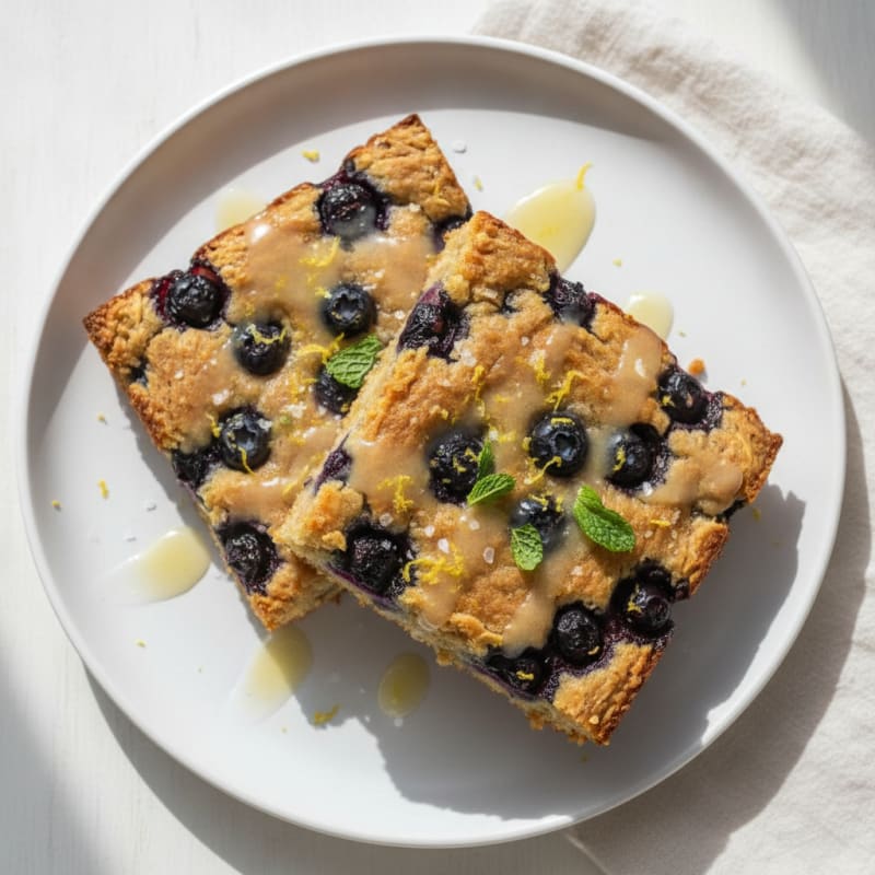 Lemon Blueberry Breakfast Blondies for Two