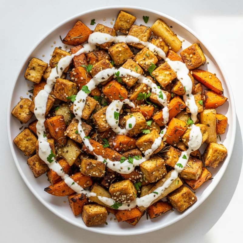 Garlic Herb Roasted Root Vegetables