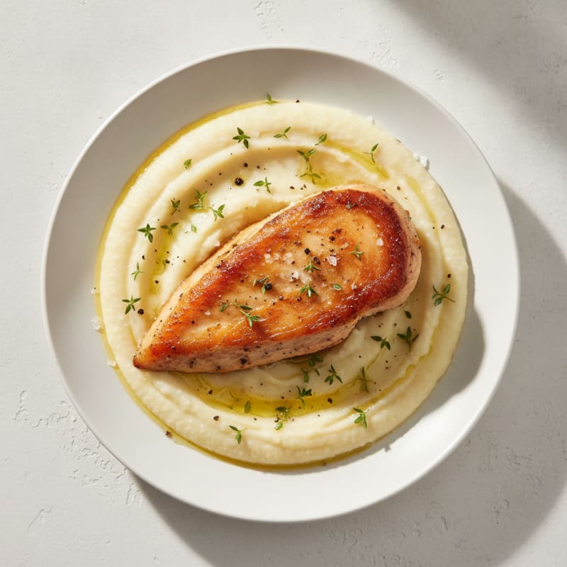 Roasted Cauliflower Puree with Garlic