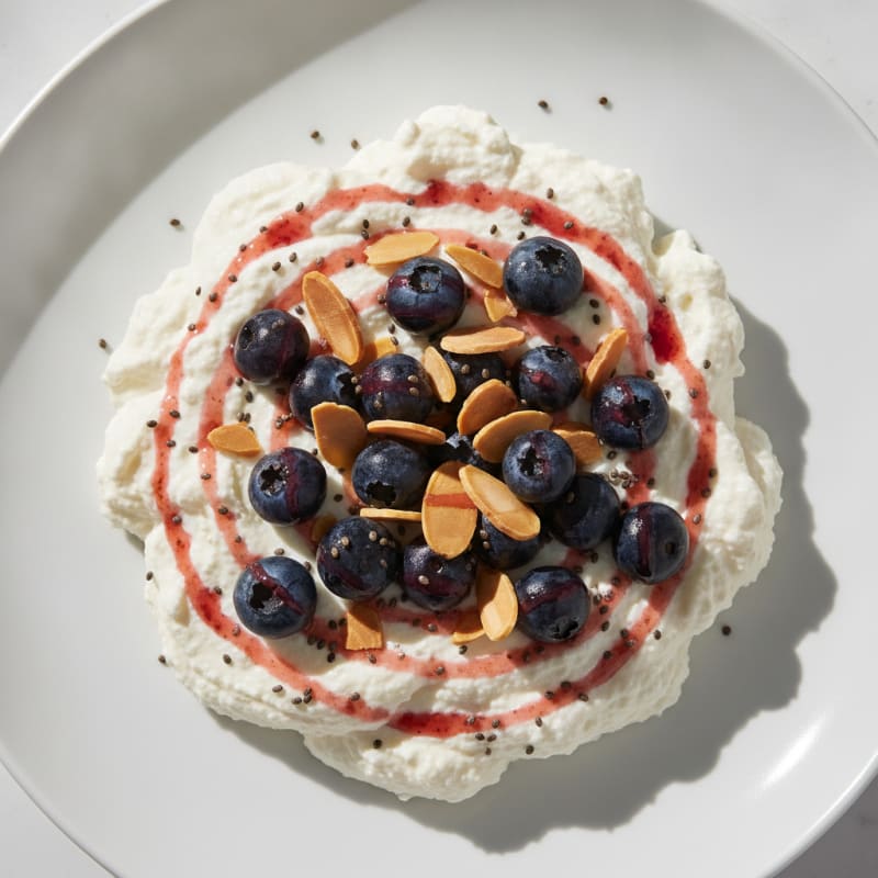 Greek Yogurt Protein Mousse with Berries