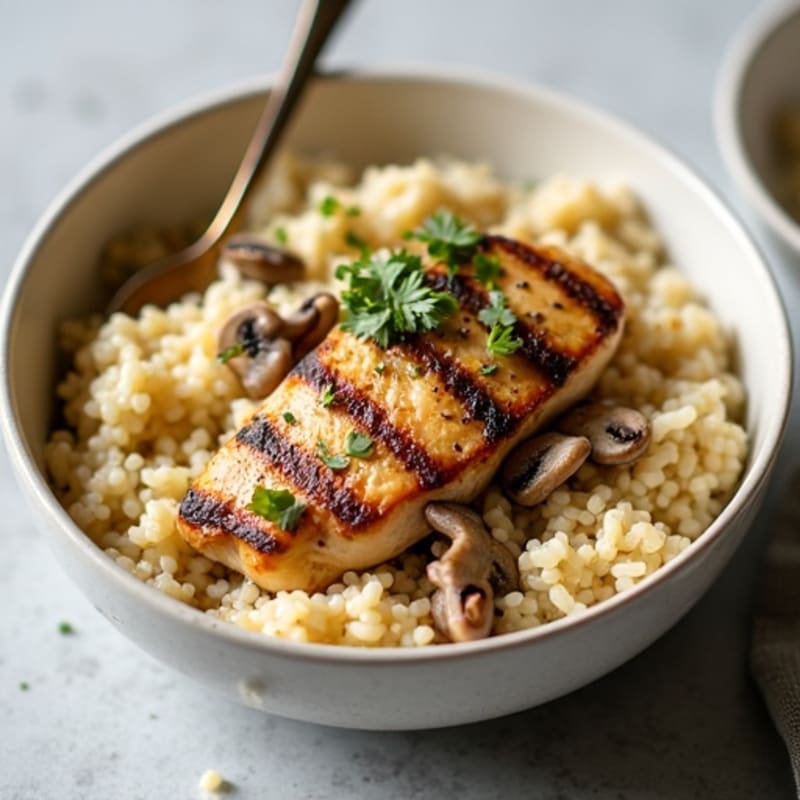 Healthy Creamy Mushroom Risotto