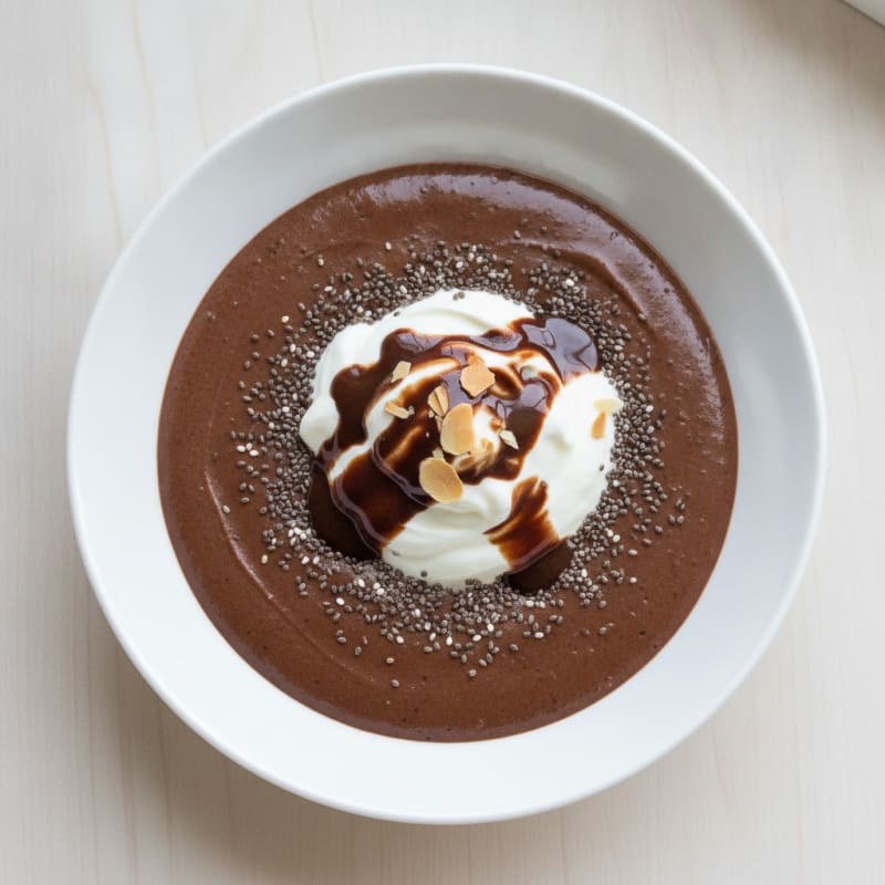 Silky Protein Chocolate Pudding with Chia Seeds
