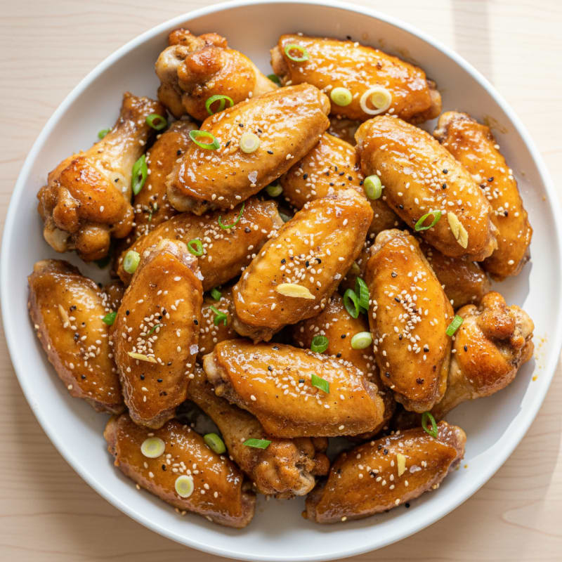 Crispy Honey-Garlic Chicken Wings
