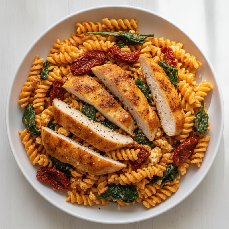 Cajun Chicken & Sun-Dried Tomato Pasta