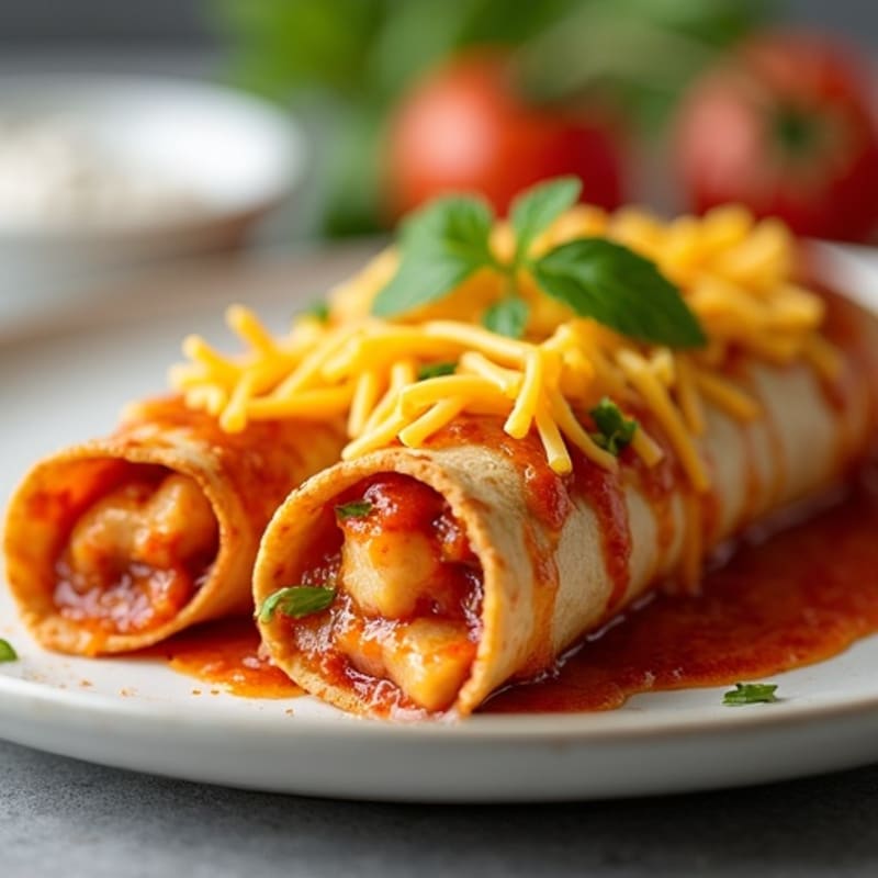 Spicy Baked Chicken Enchiladas
