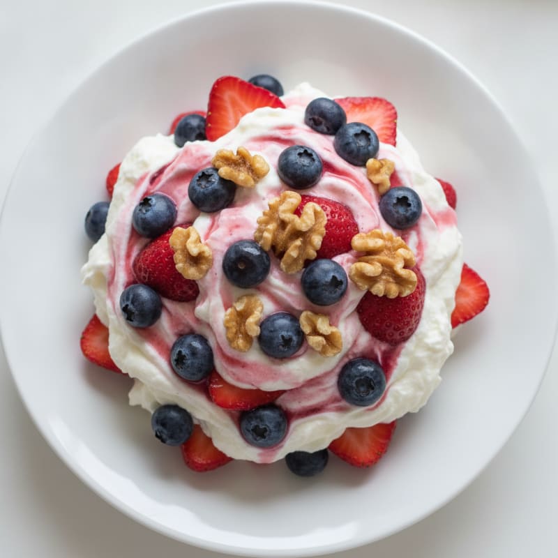 Greek Yogurt Protein Mousse with Berries