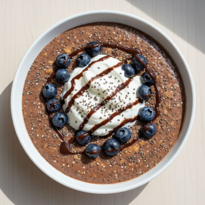 Chocolate Protein Pudding with Chia Seeds