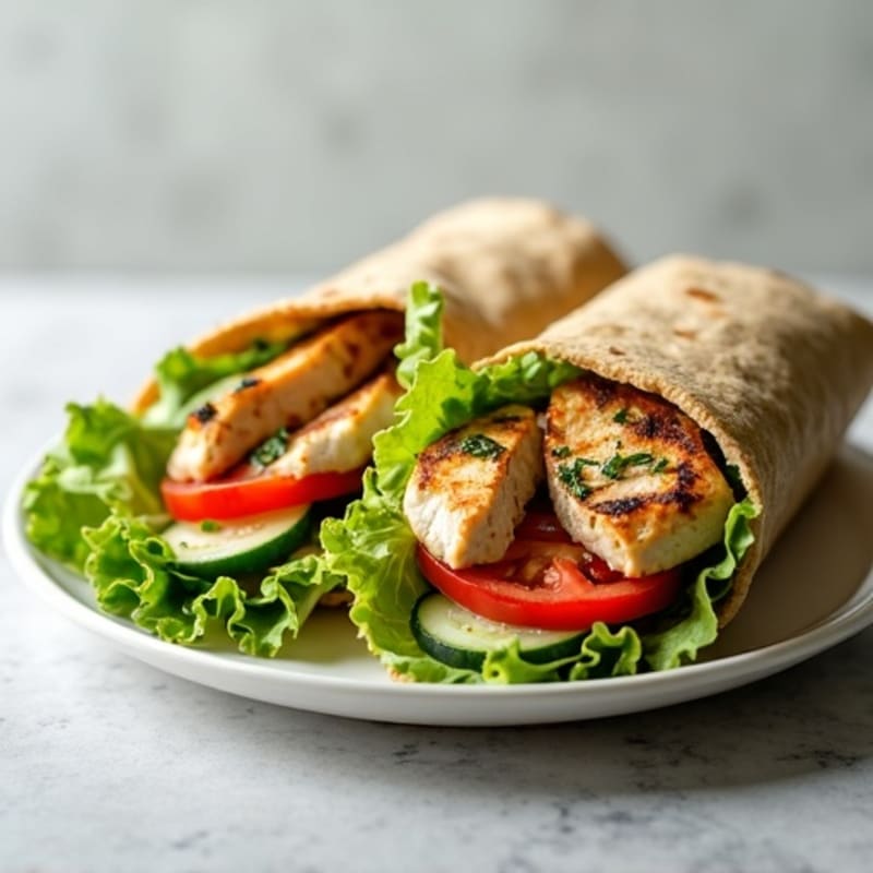 Herb-Grilled Chicken and Fresh Veggie Wrap