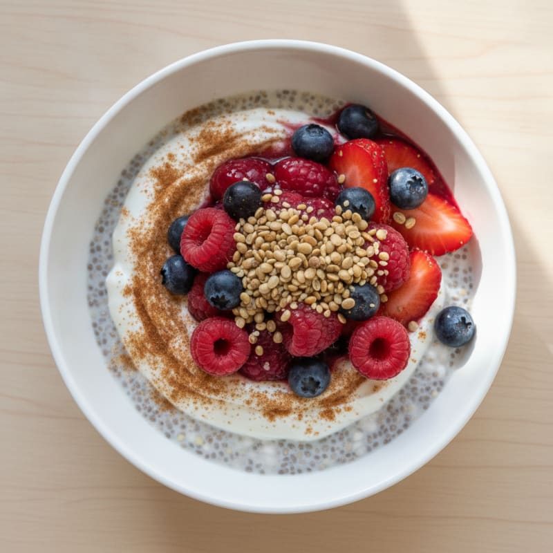 High-Protein Berry Chia Seed Pudding