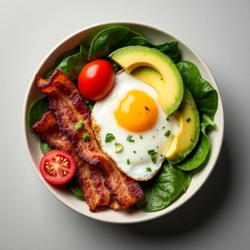 Crispy Bacon and Avocado Breakfast Bowl