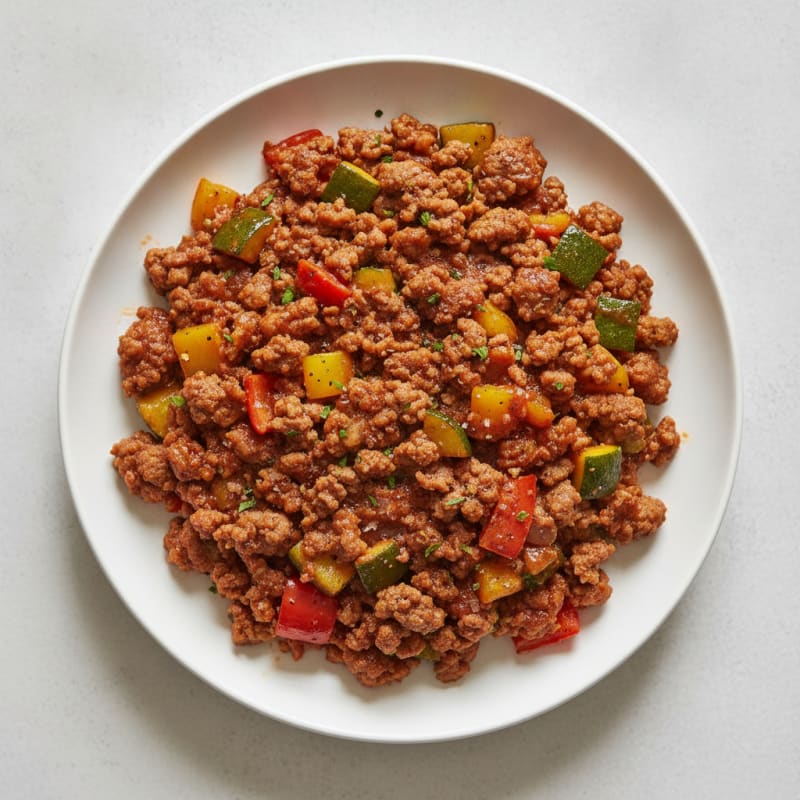 Savory Ground Beef and Zucchini Skillet