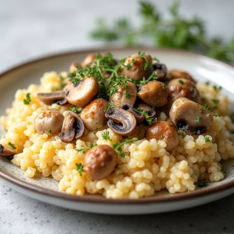 Creamy Wild Mushroom Cauliflower Risotto