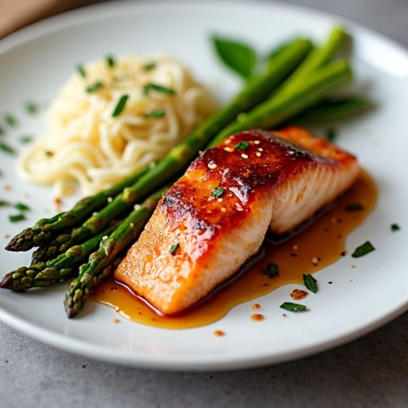 Teriyaki Glazed Salmon with Roasted Asparagus
