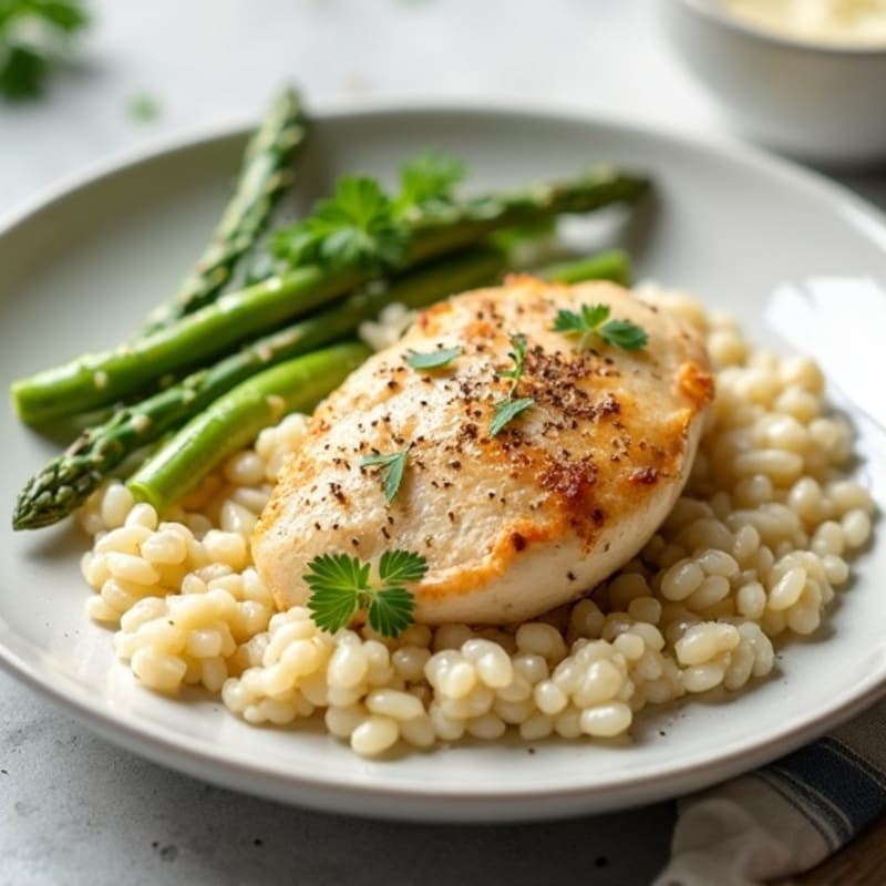 Creamy Chicken and Asparagus Risotto