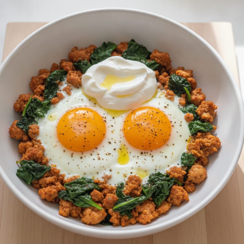 Baked Eggs with Greek Yogurt