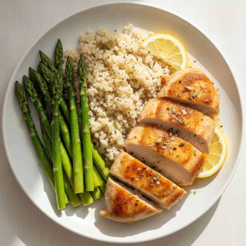 Lemon Herb Chicken with Roasted Asparagus