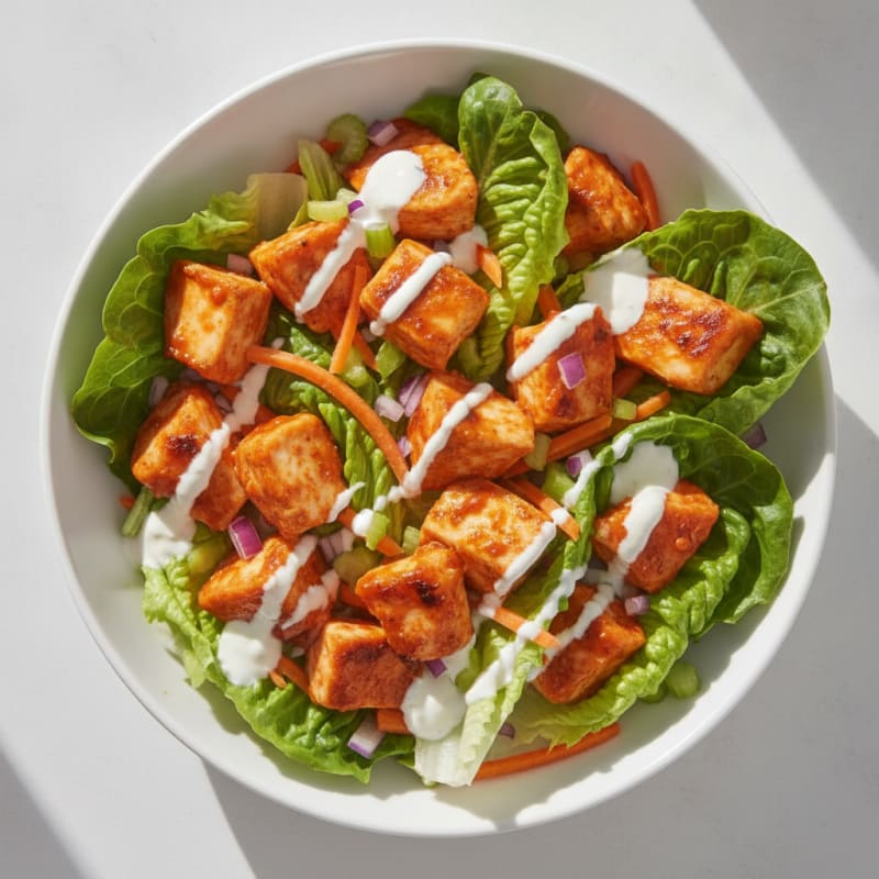 Buffalo Ranch Chicken Lettuce Wraps